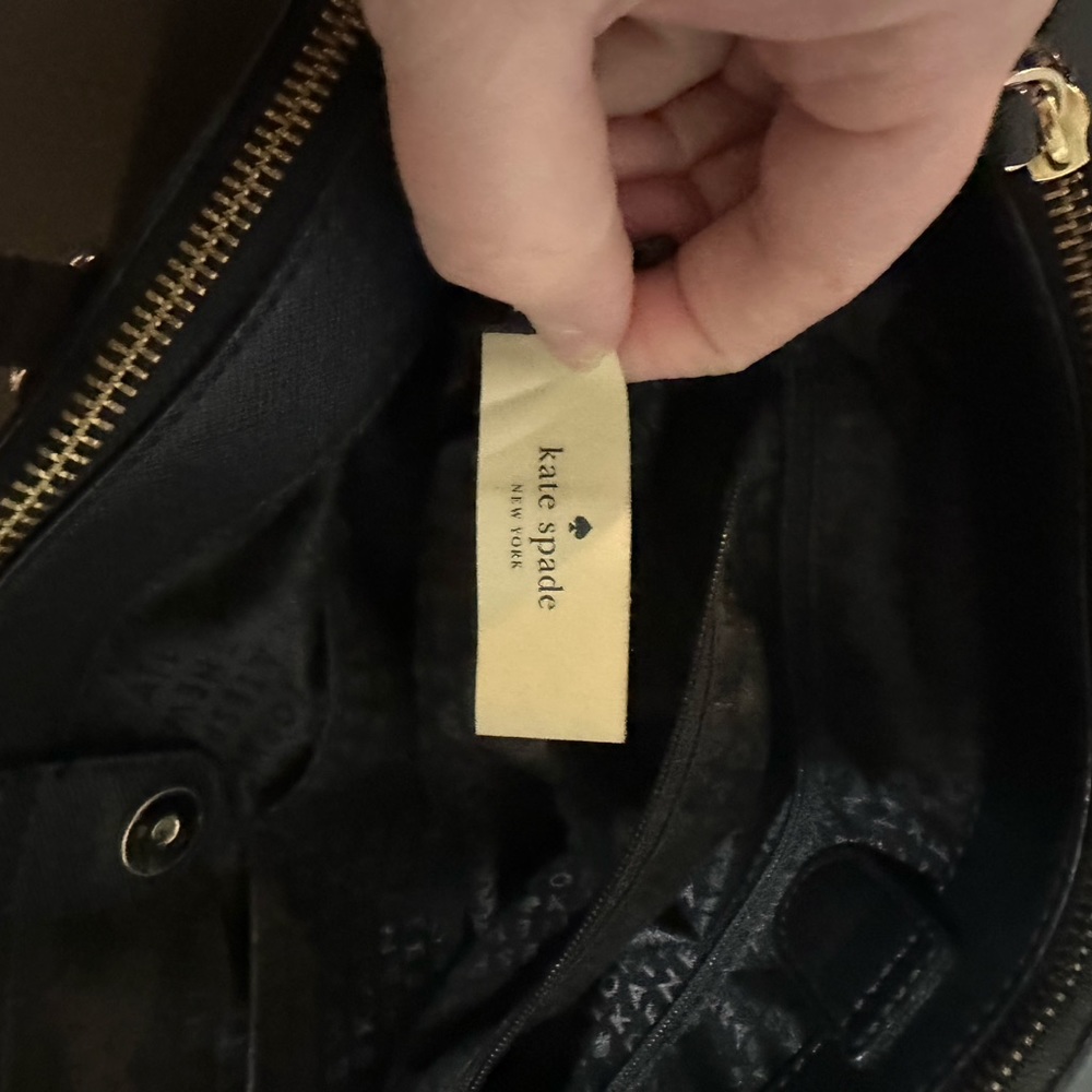 Kate Spade New York Black Leather Satchel Bag with Detachable Long Strap - Picture 11 of 16